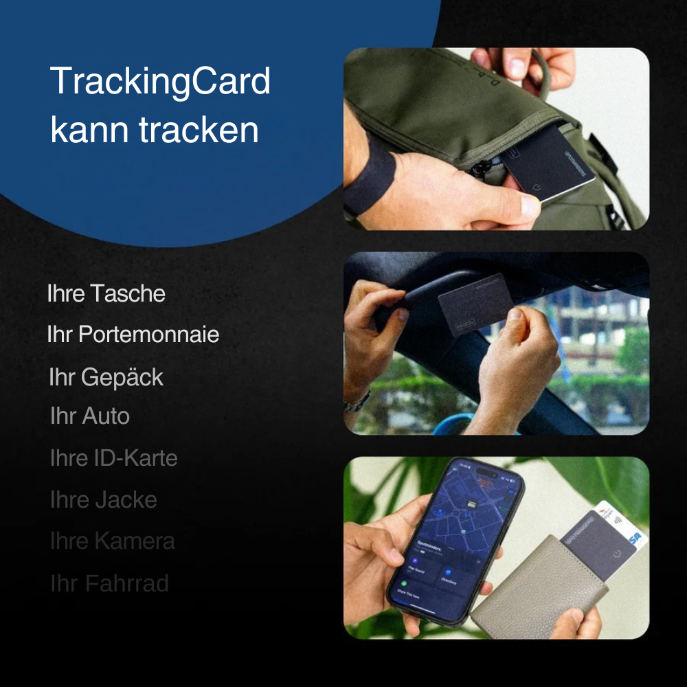TrackingCard™ | Der beste GPS-Tracker der Welt (in Ihre Brieftasche)