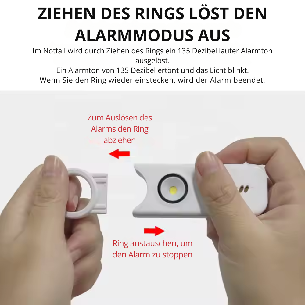 DeFendra™ | Sicherheitsalarm für Frauen und Kinder für den Einsatz im Freien und unterwegs