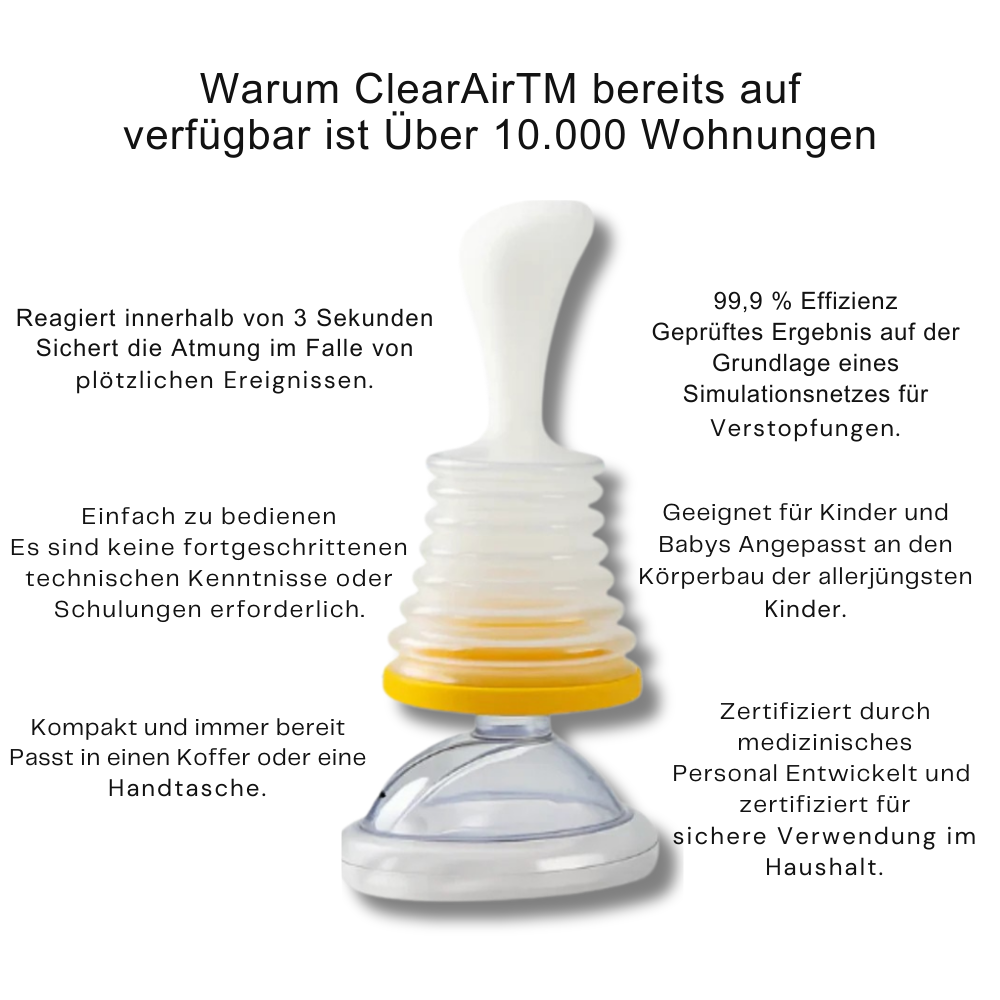 ClearAir™ | Notfallgerät gegen Ersticken – Schützen Sie Ihr Kind im entscheidenden Moment