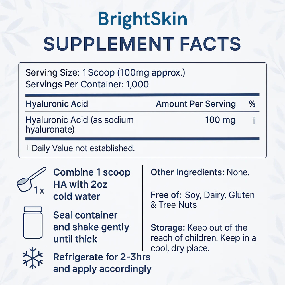 BrightSkin™ | Stellen Sie Ihr eigenes Hyaluron-Serum her. Rein. Strahlend. Revitalisierend.