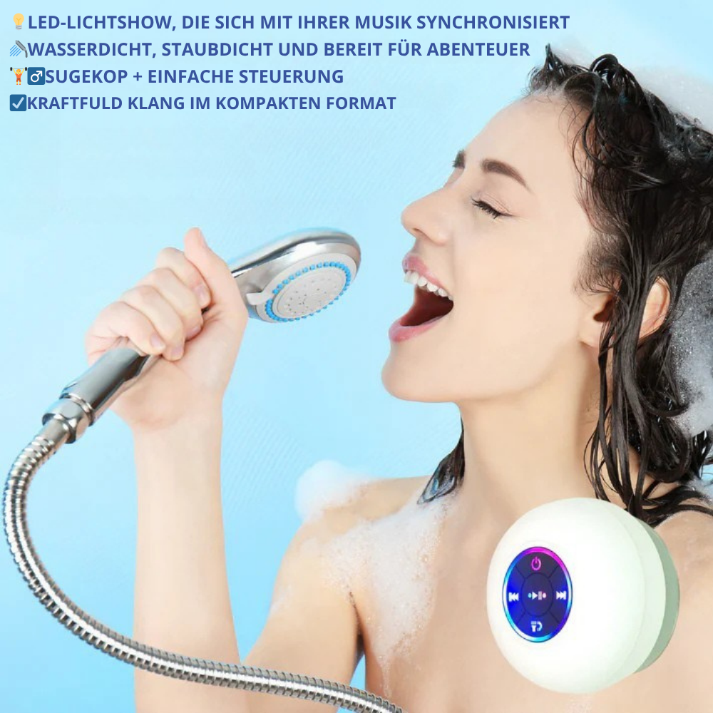 AquaBeats™  | verwandelt deine Dusche in ein Konzert mit kraftvollem Sound und einer LED-Lichtshow.