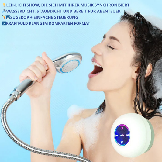 AquaBeats™  | verwandelt deine Dusche in ein Konzert mit kraftvollem Sound und einer LED-Lichtshow.